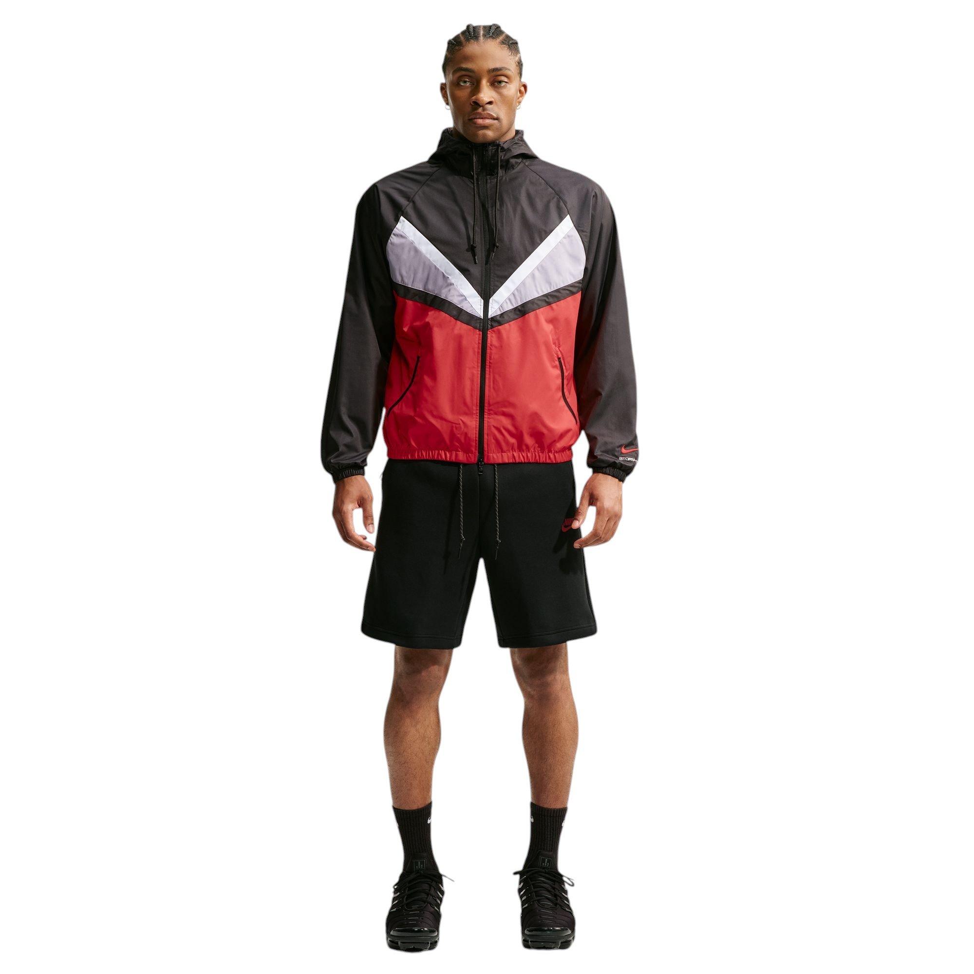 M NIKE WINDRUNNER REMIX JACKET-BLACK/RED - BLACK/RED